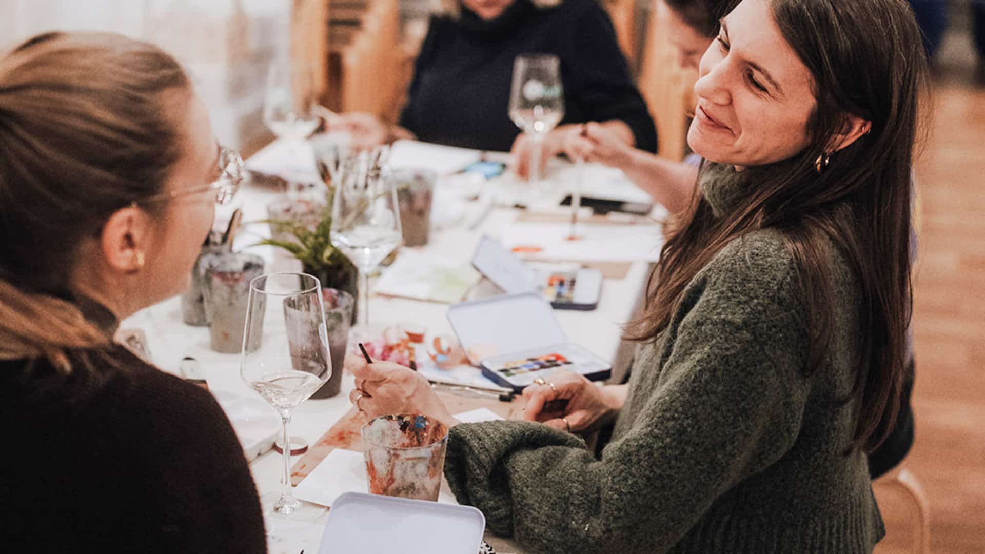 Aquarellkurs Frankfurt mit Weinprobe (Nordend)