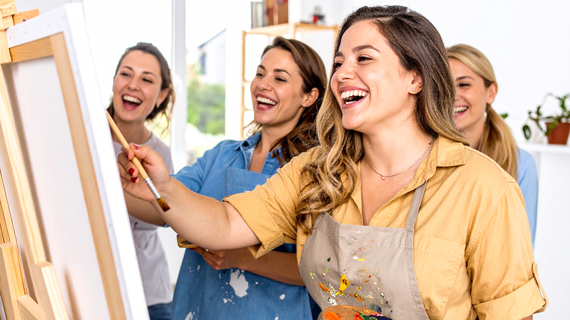 Drink & Paint mit Spachtelmasse Düsseldorf