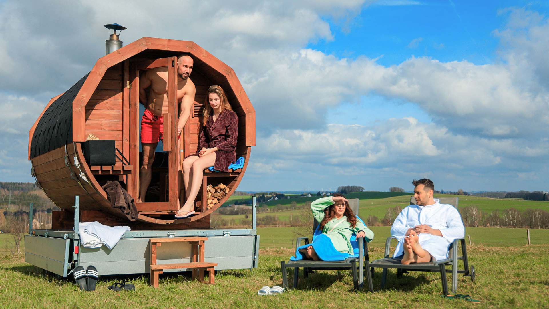 Fasssauna mieten Klingenberg