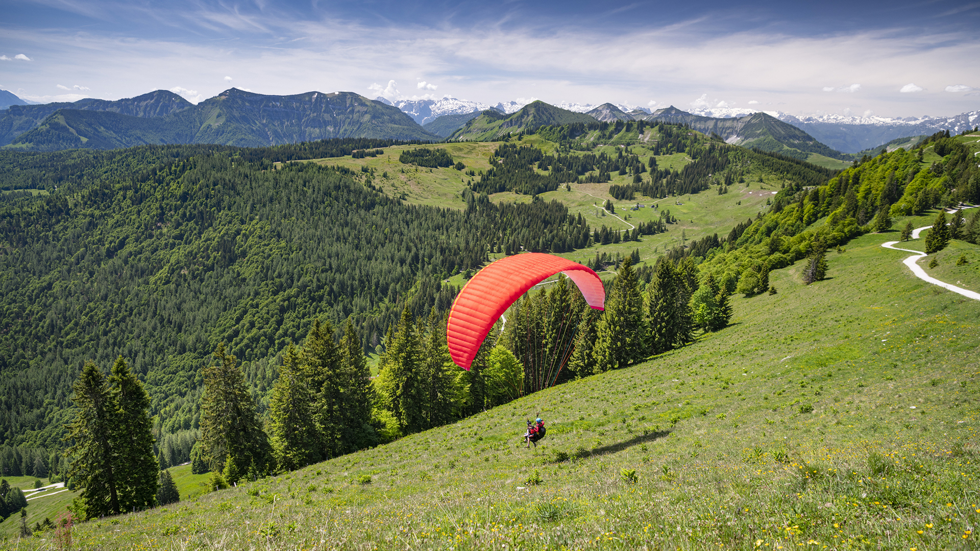 Gleitschirm Thermikflug Aschau im Chiemgau