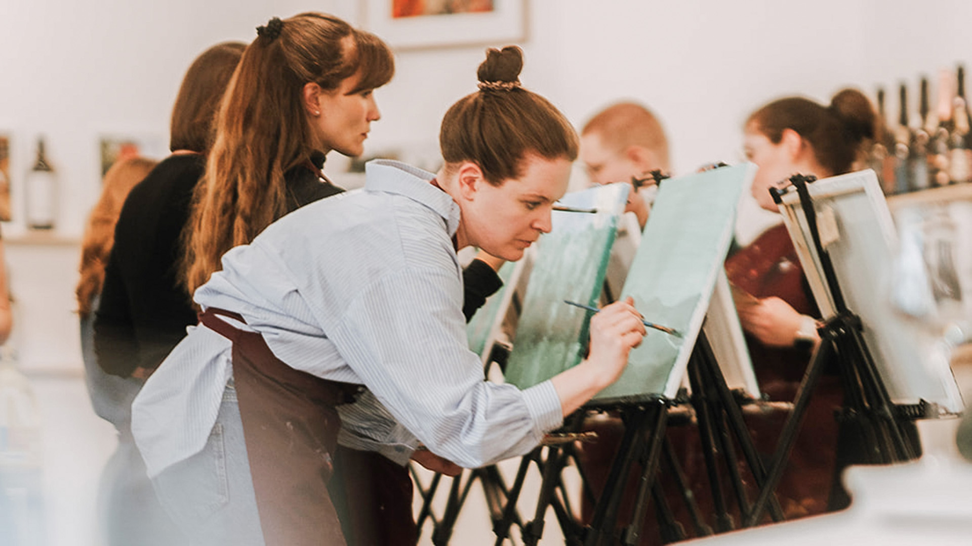 Paint & Drink mit Strukturpaste Frankfurt (Ginnheim)